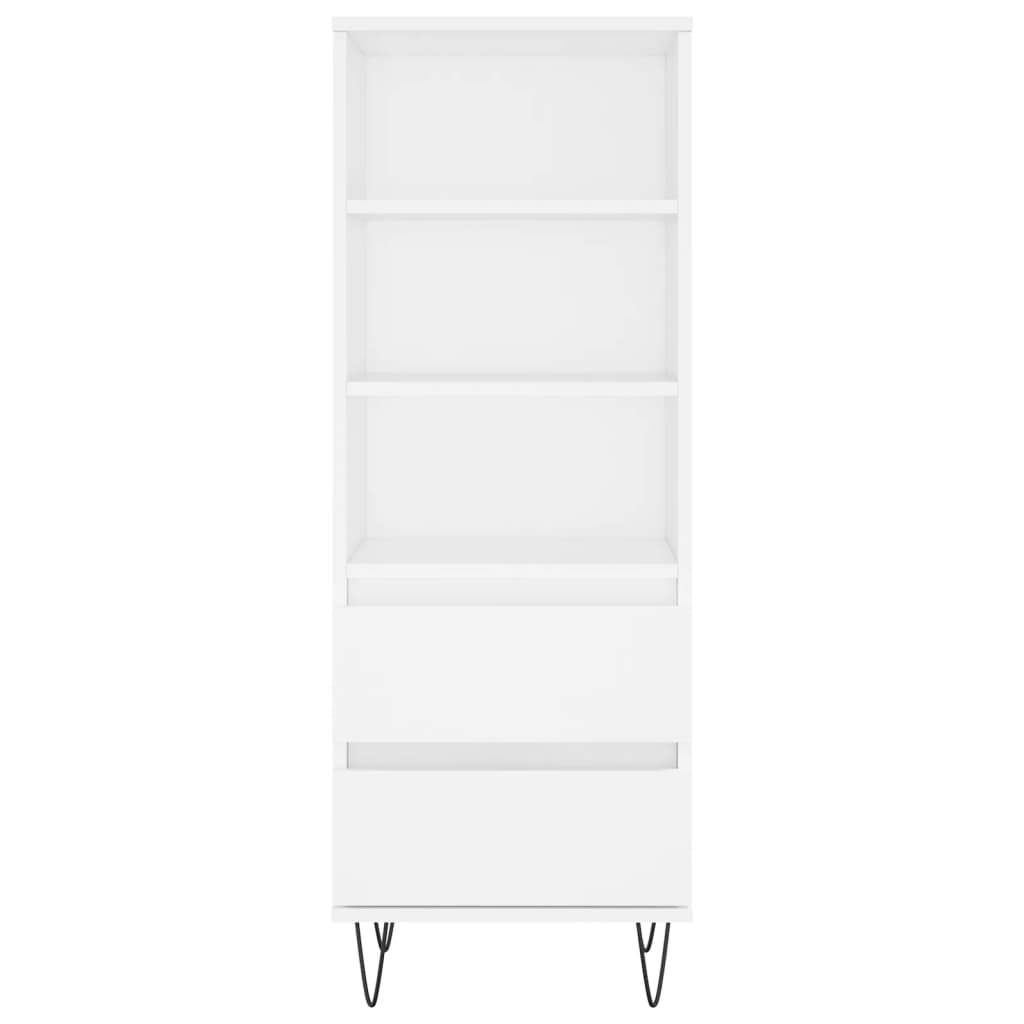 Visoka komoda bijela 40 x 36 x 110 cm od konstruiranog drva