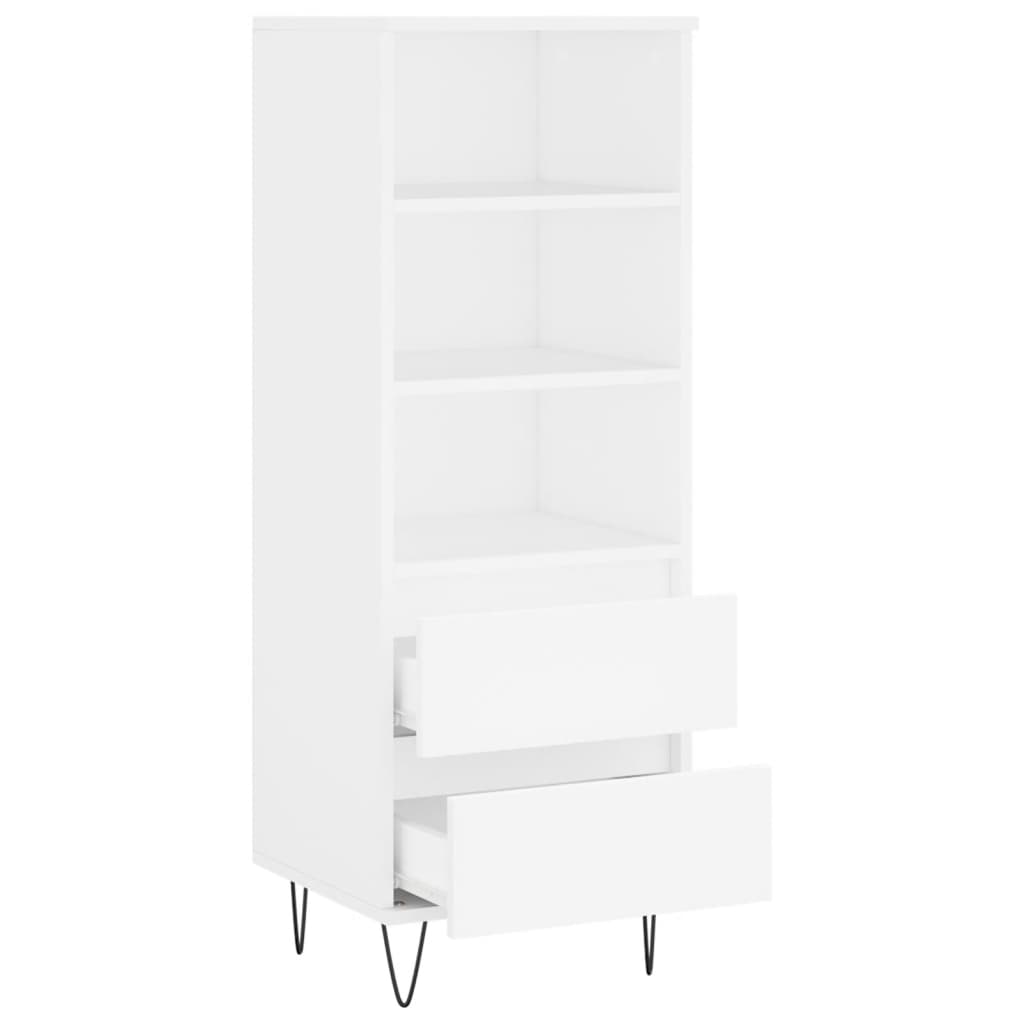 Visoka komoda bijela 40 x 36 x 110 cm od konstruiranog drva