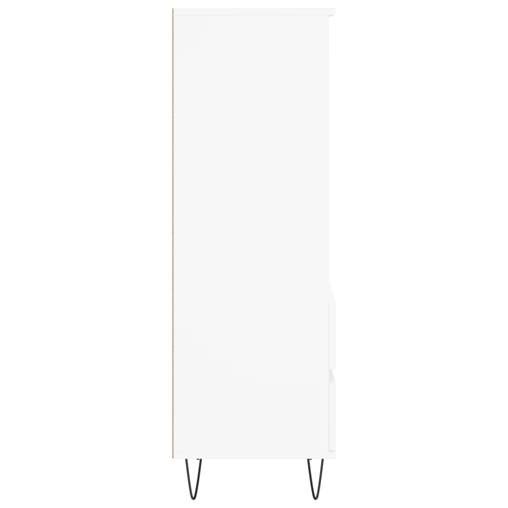 Visoka komoda bijela 40 x 36 x 110 cm od konstruiranog drva