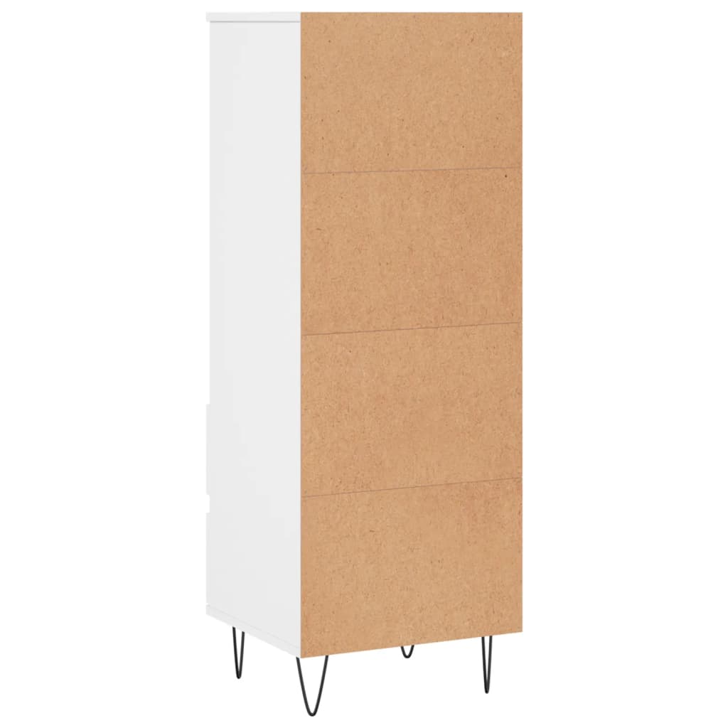 Visoka komoda bijela 40 x 36 x 110 cm od konstruiranog drva