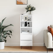Visoka komoda bijela 40 x 36 x 110 cm od konstruiranog drva