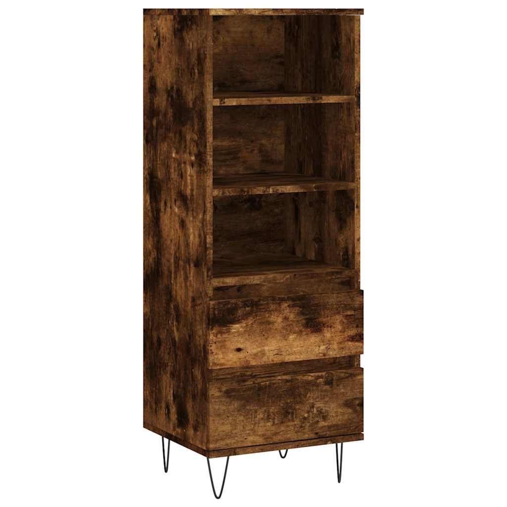 Visoka komoda boja hrasta 40x36x110 cm od konstruiranog drva