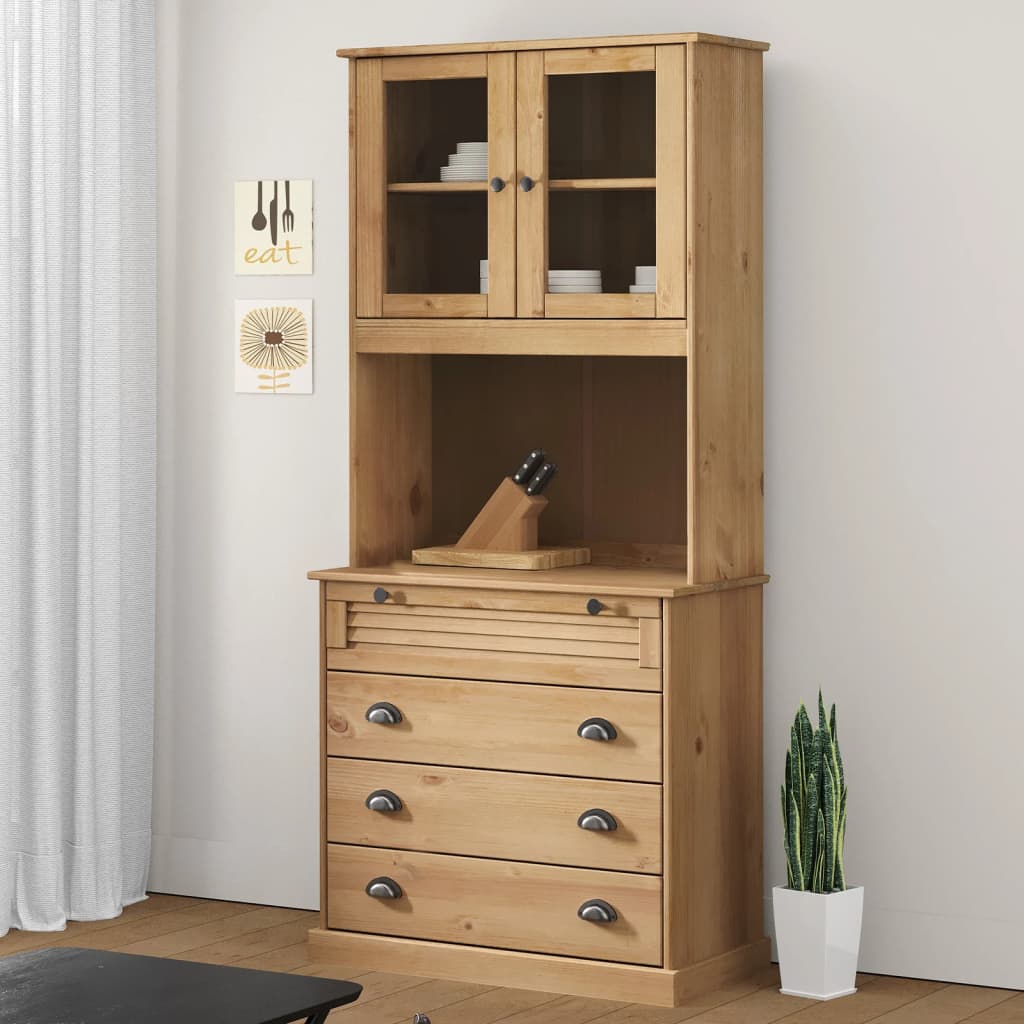 Visoka komoda VIGO 80 x 40 x 176 cm od masivne borovine