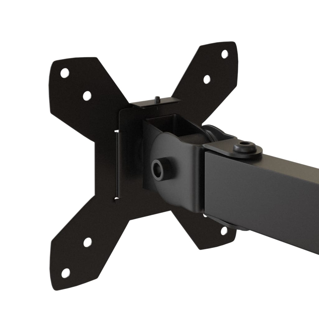 Trostruki stalak za monitor crni čelični VESA 75/100 mm