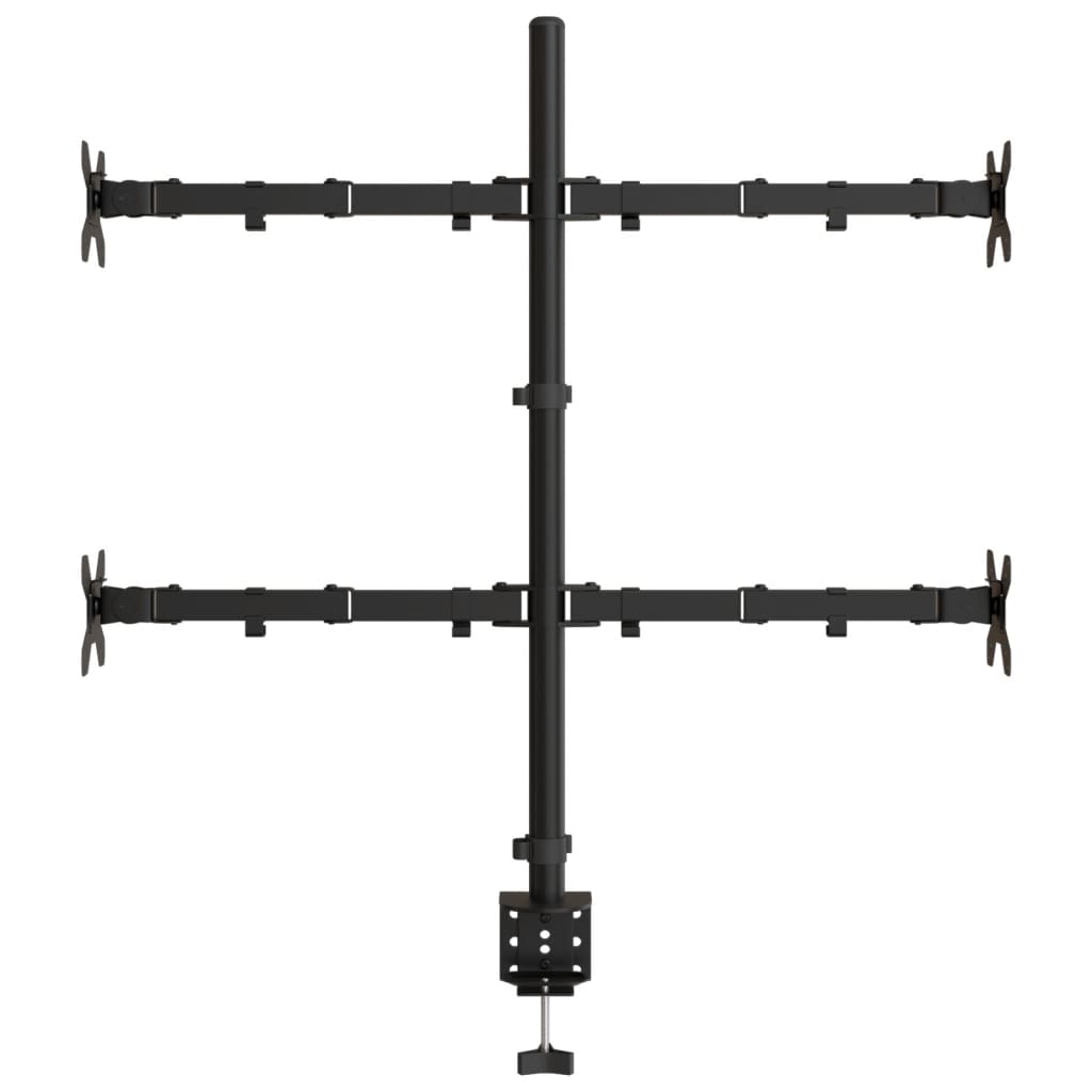 Nosač za monitor crni čelični VESA 75/100 mm