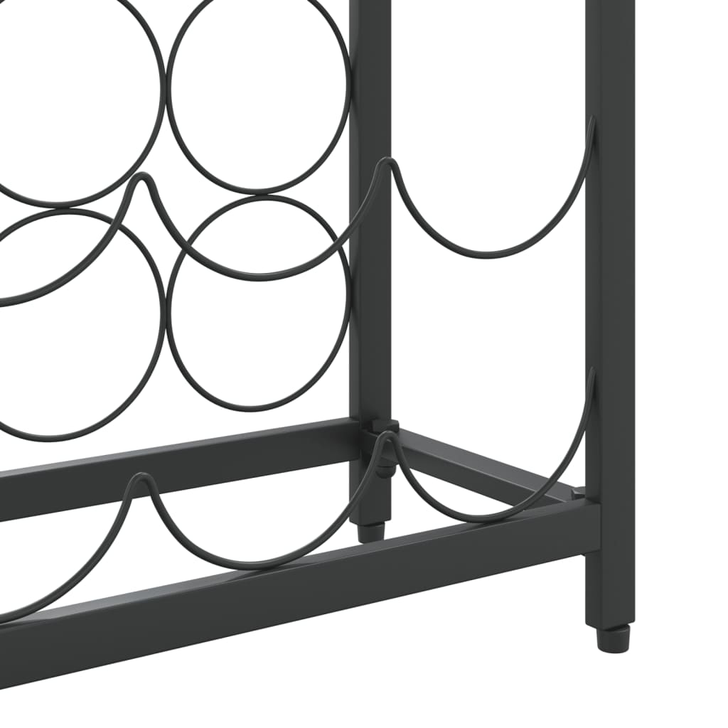 Stalak za vino za 27 boca crni 34 x 18 x 100 cm kovano željezo
