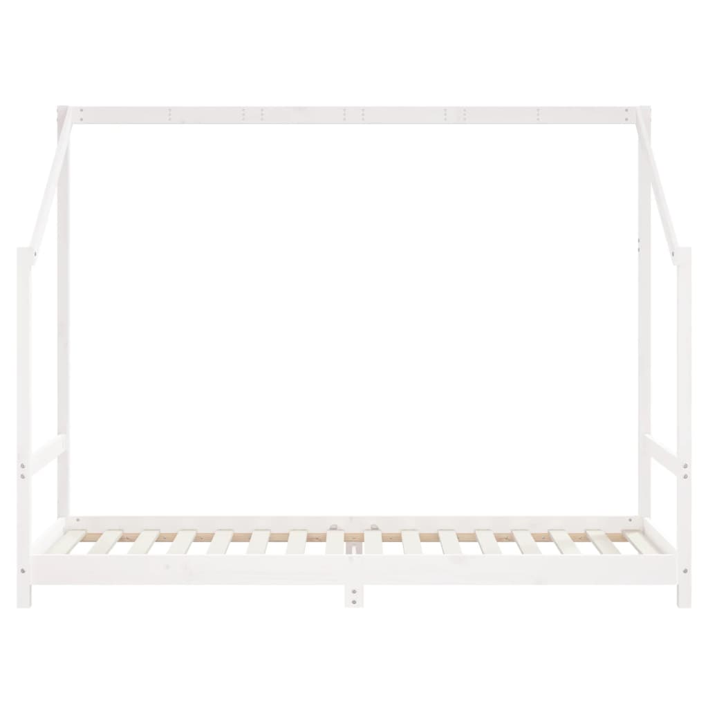 Okvir za dječji krevet bijeli 2x(80x200) cm od masivne borovine