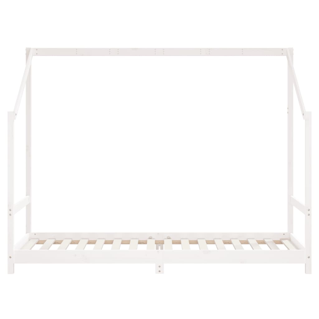 Okvir za dječji krevet bijeli 2 x (90x200) cm masivna borovina