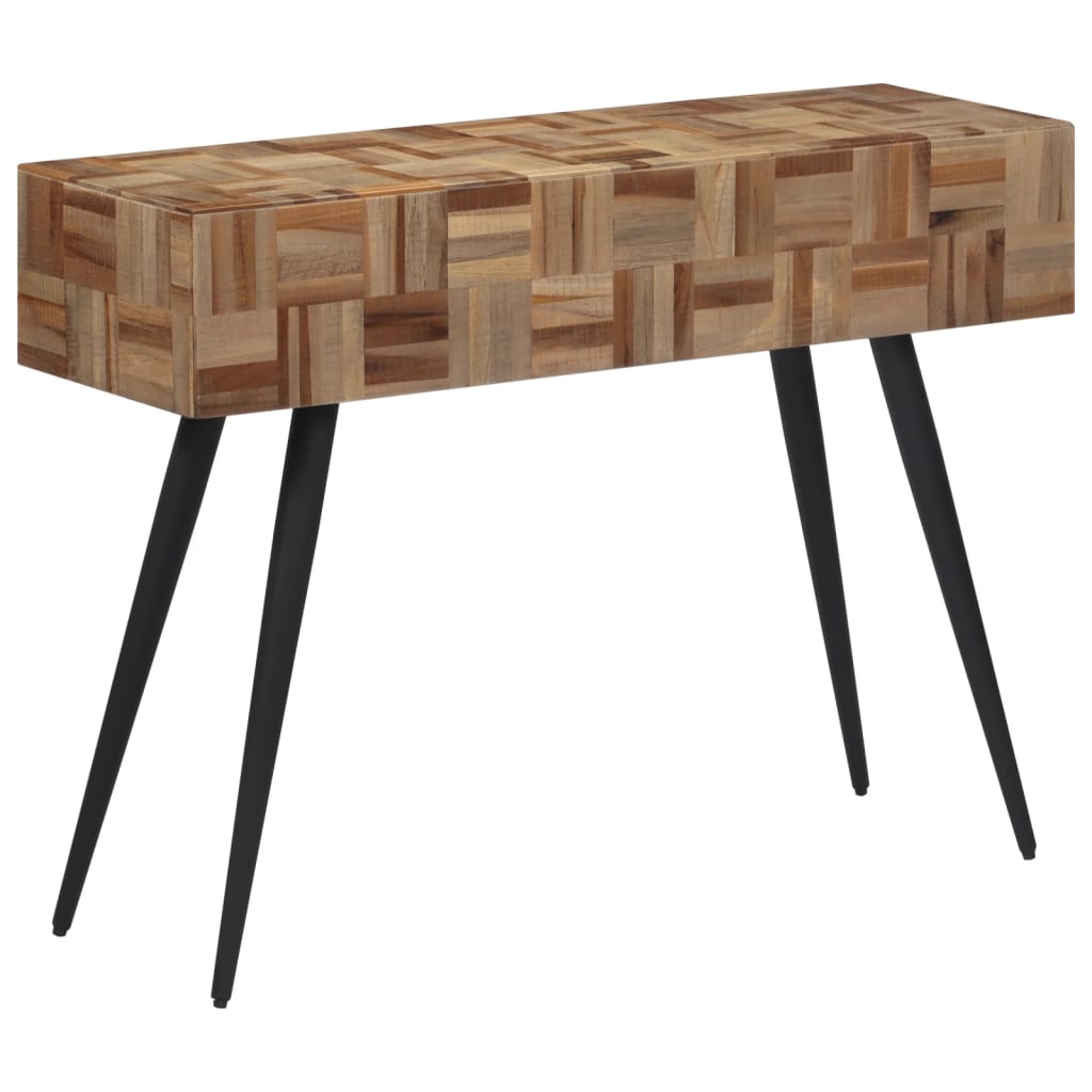Konzolni stol 110 x 34 x 80 cm od masivne obnovljene tikovine