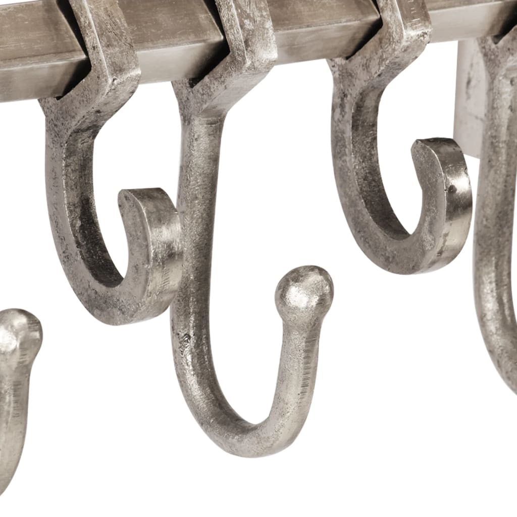 Stalak za prtljagu s vješalicama ogledalom aluminijski