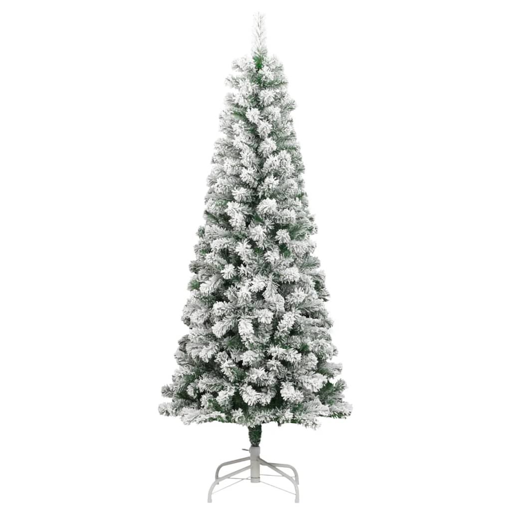 Umjetno božićno drvce sa šarkama i snijegom 210 cm