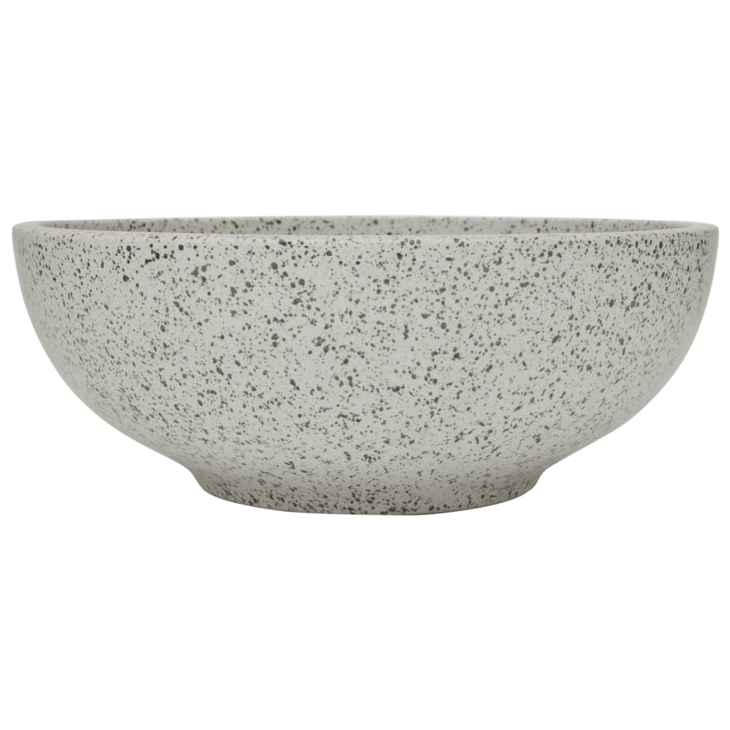 Nadgradni umivaonik sivi okrugli Φ 41 x 14 cm keramički