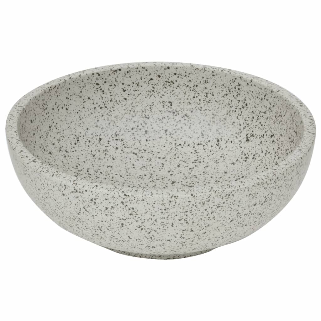 Nadgradni umivaonik sivi okrugli Φ 41 x 14 cm keramički