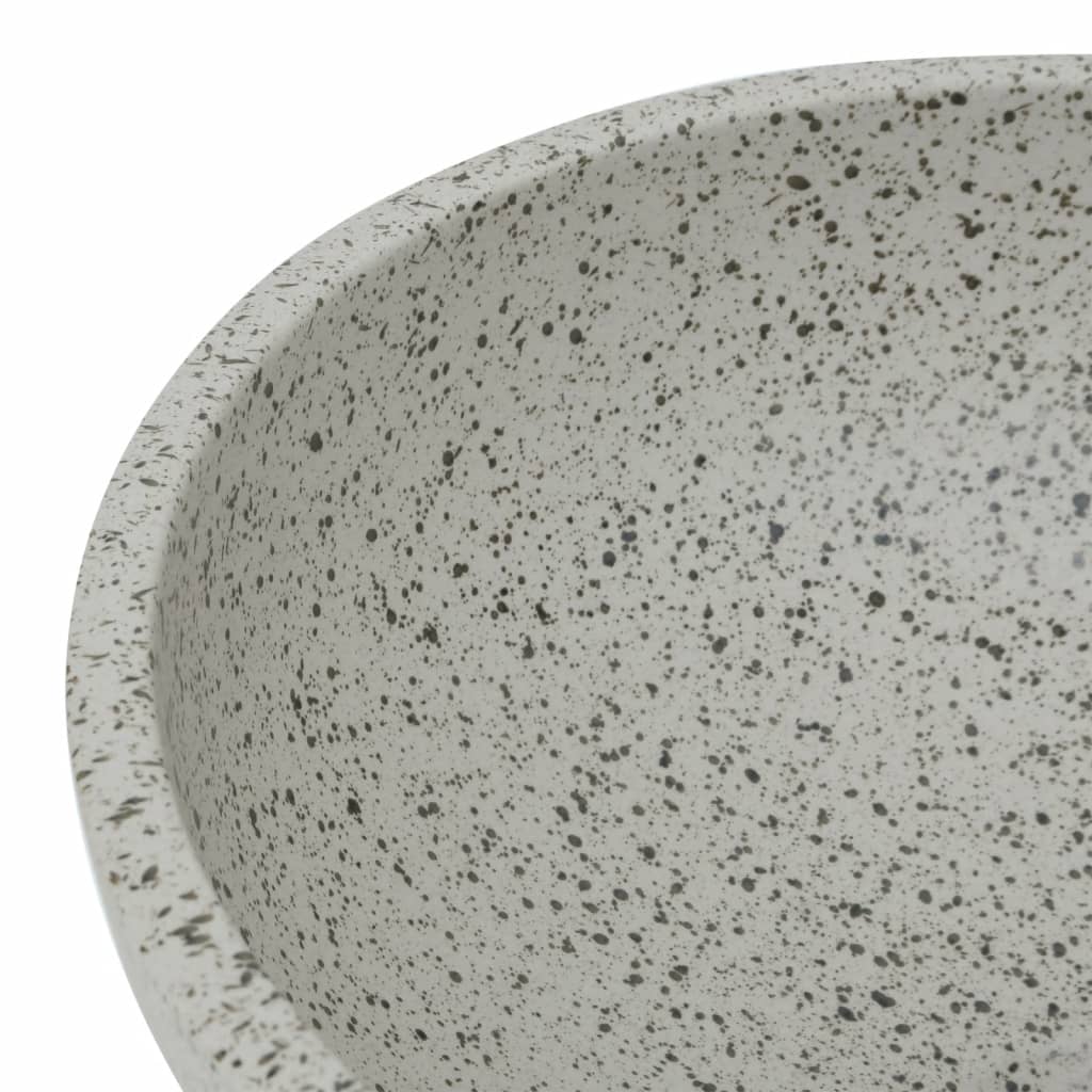 Nadgradni umivaonik sivi okrugli Φ 41 x 14 cm keramički