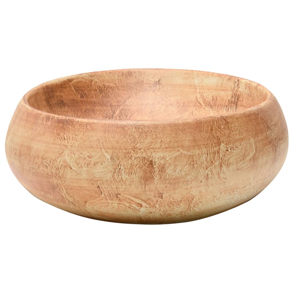 Nadgradni umivaonik smeđi ovalni 59x40x15 cm keramički