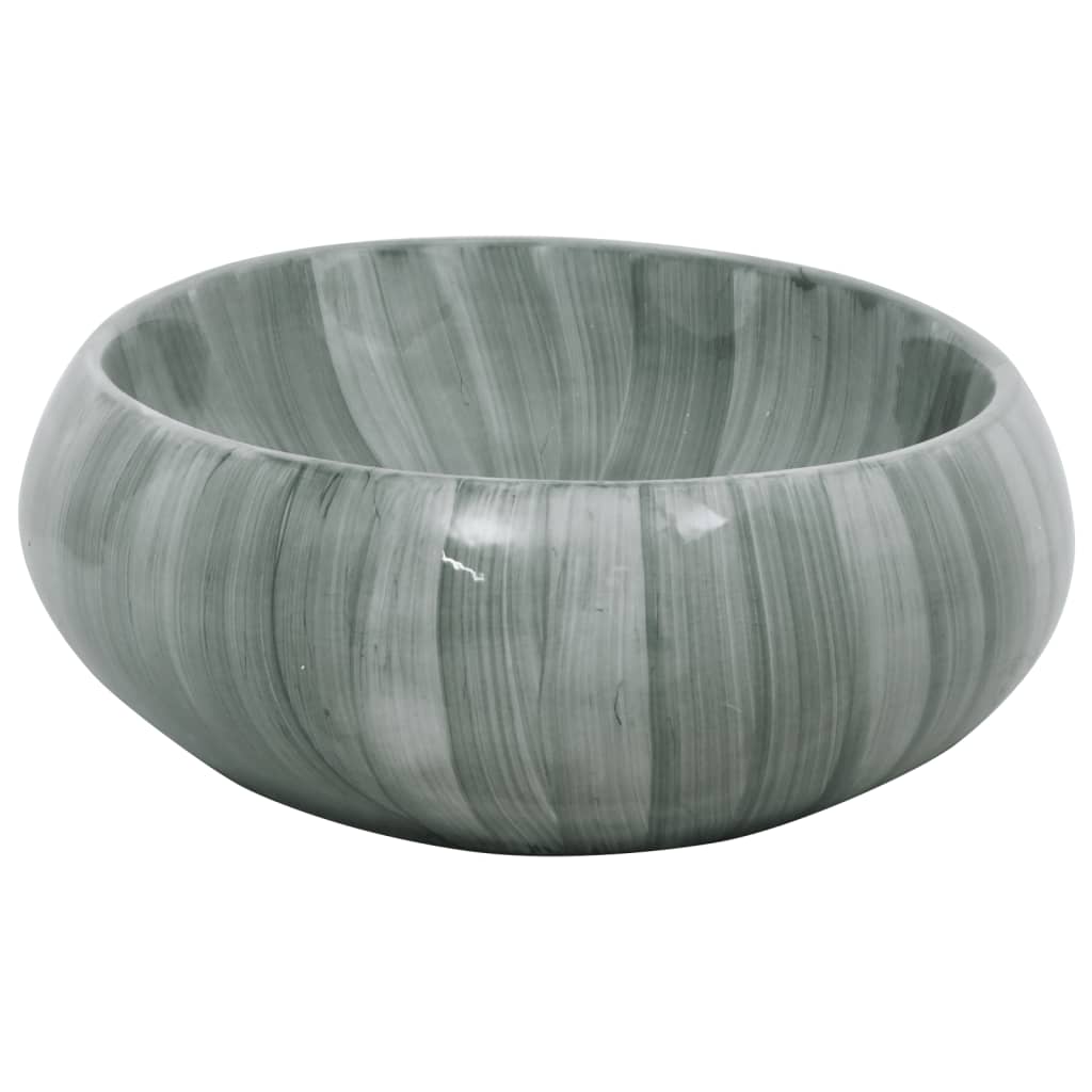 Nadgradni umivaonik zeleni ovalni 59 x 40 x 15 cm keramički