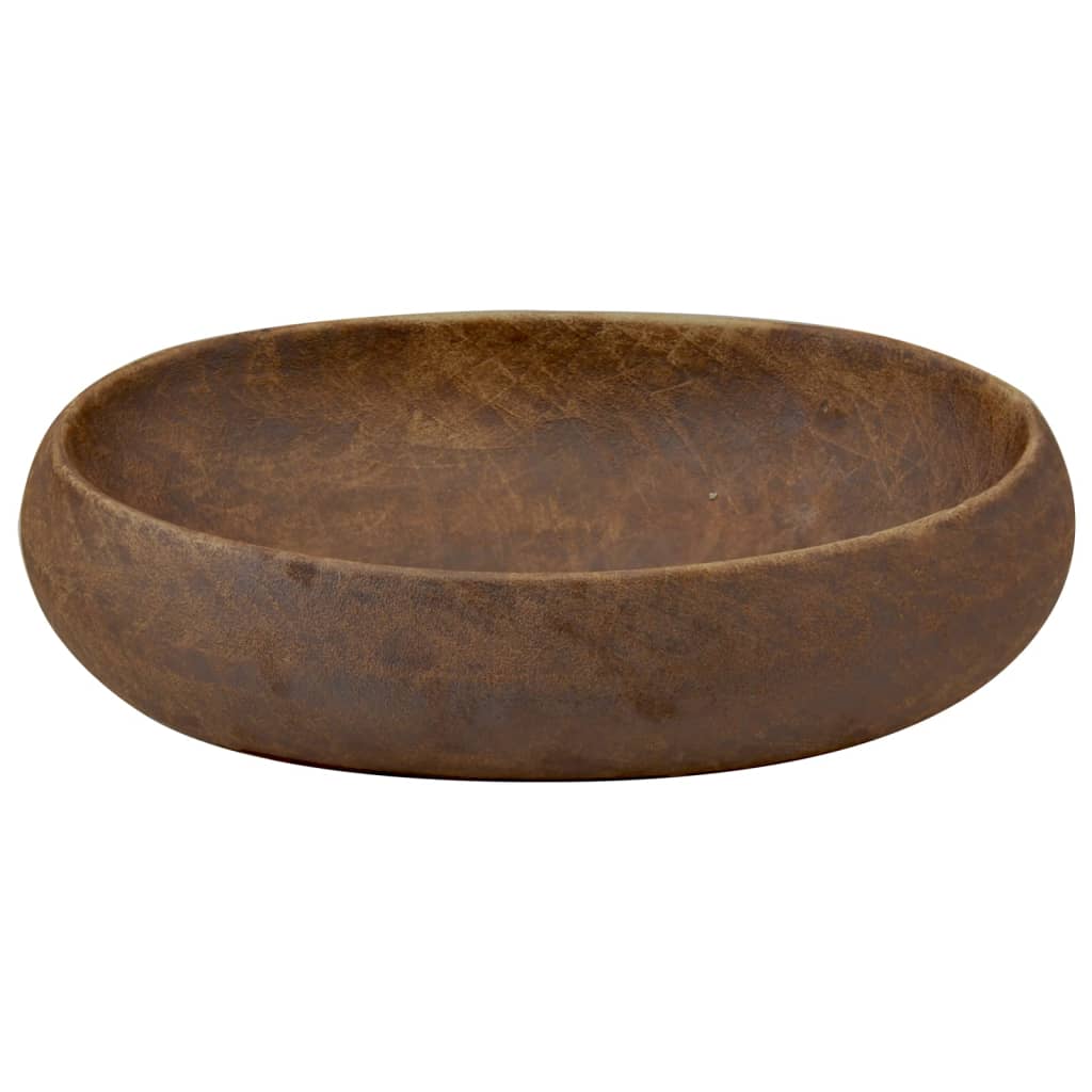 Nadgradni umivaonik smeđi ovalni 59x40x15 cm keramički
