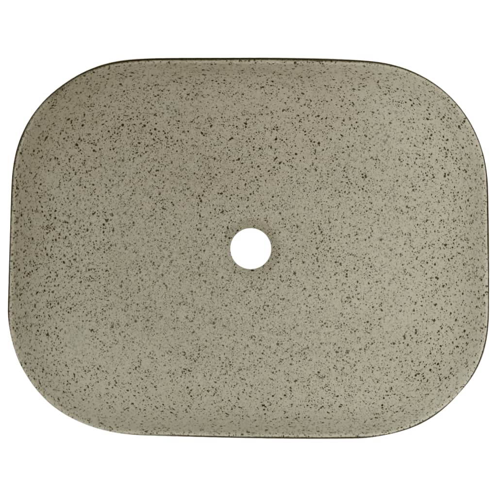 Nadgradni umivaonik sivo-crni 48 x 37,5 x 13,5 cm keramički