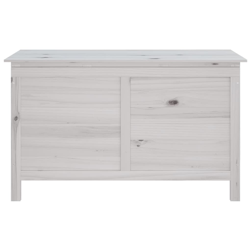 Vrtna kutija za pohranu bijela 99x49,5x58,5 cm masivna jelovina