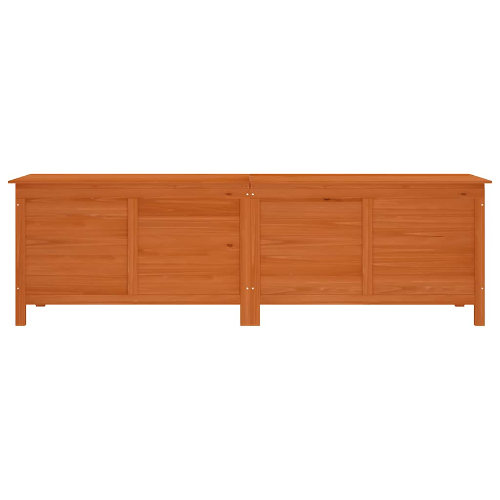 Vrtna kutija za pohranu smeđa 198,5x50x56,5 cm masivna jelovina