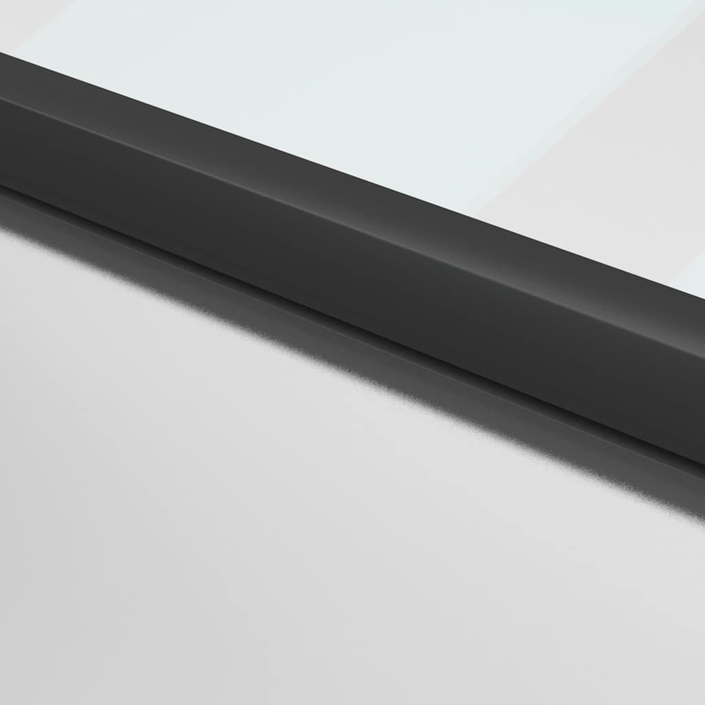 Sobna vrata tanka crna 83 x 201,5 cm kaljeno staklo i aluminij