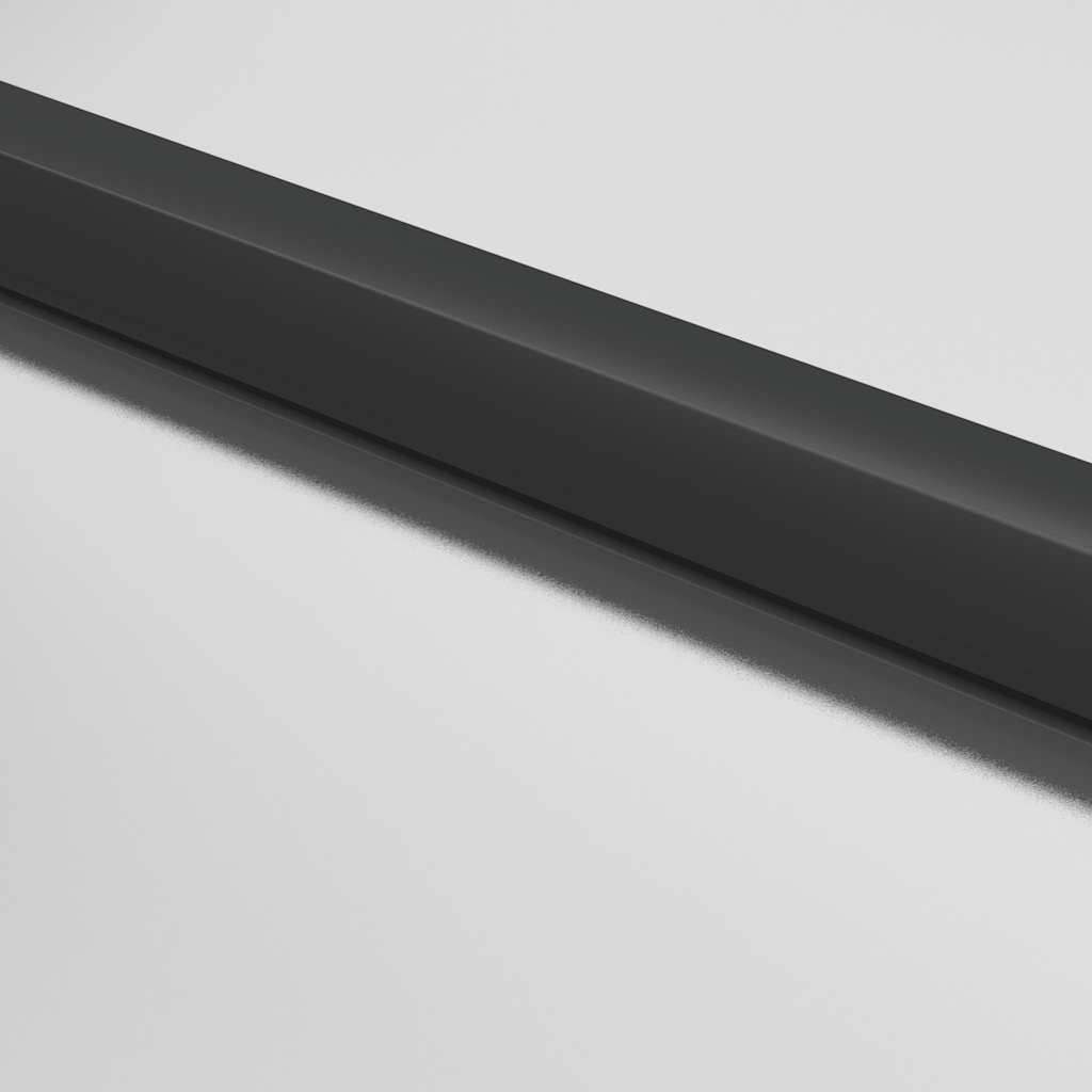 Sobna vrata tanka crna 93x201,5 cm kaljeno staklo i aluminij