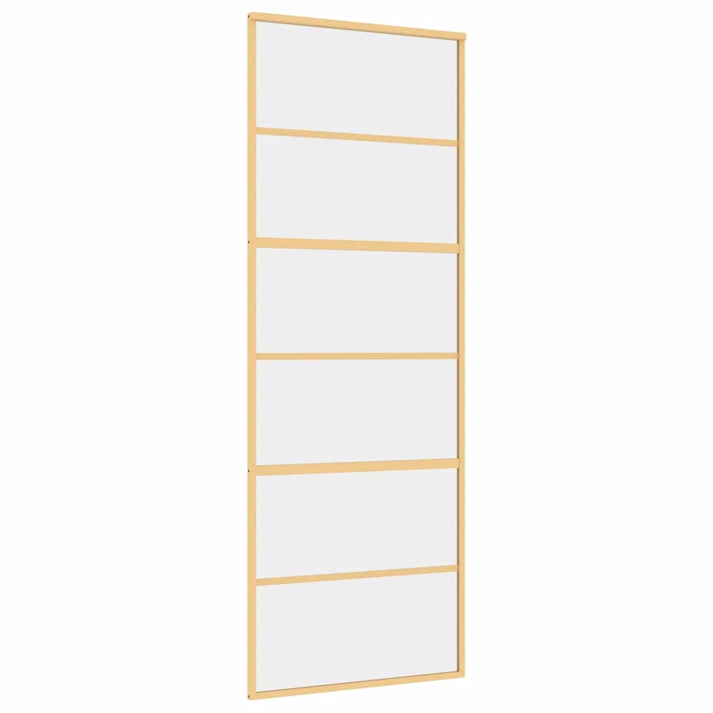 Klizna vrata zlatna 76x205 cm prozirno staklo ESG i aluminij