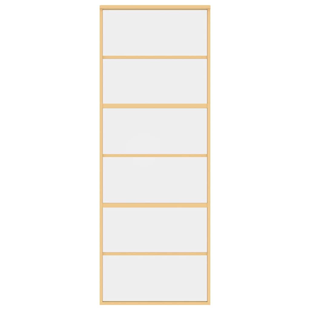 Klizna vrata zlatna 76x205 cm prozirno staklo ESG i aluminij