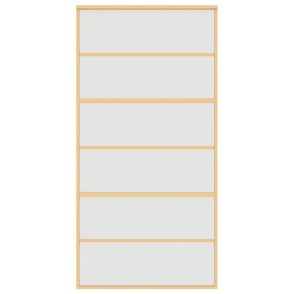 Klizna vrata zlatna 102,5x205 cm matirano staklo ESG i aluminij