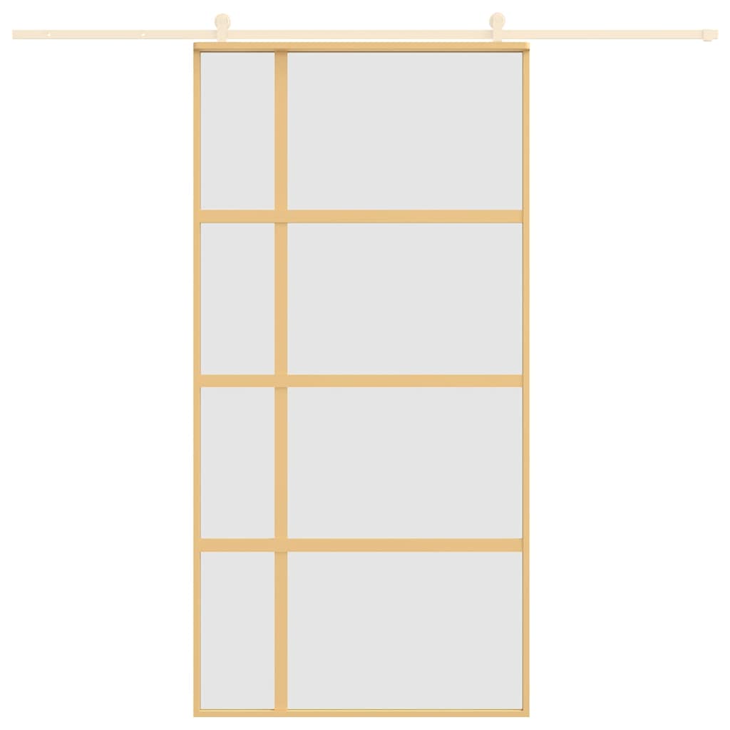 Klizna vrata zlatna 102,5x205 cm matirano staklo ESG i aluminij