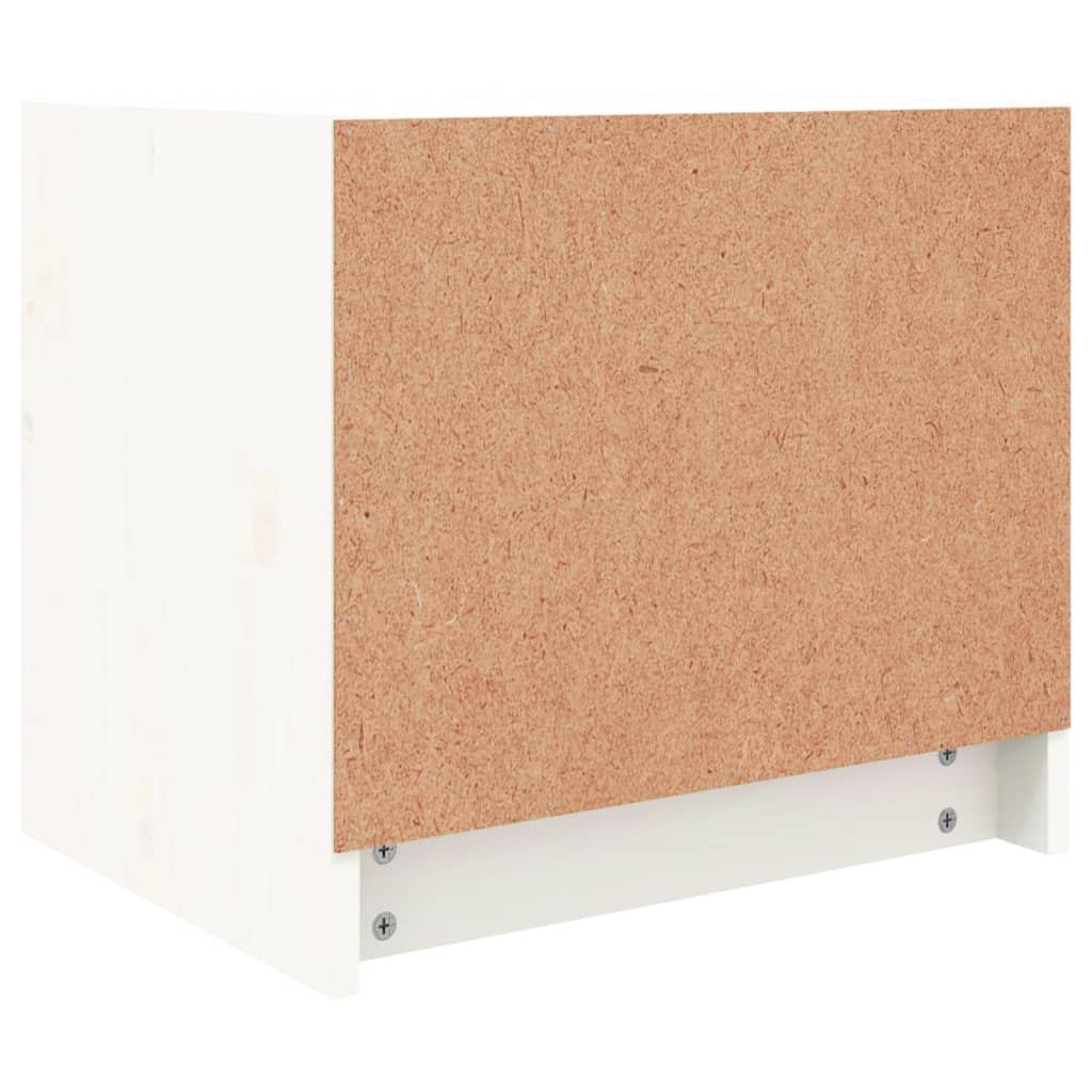 Noćni ormarići 2 kom bijeli 40x31x35,5 cm od masivne borovine