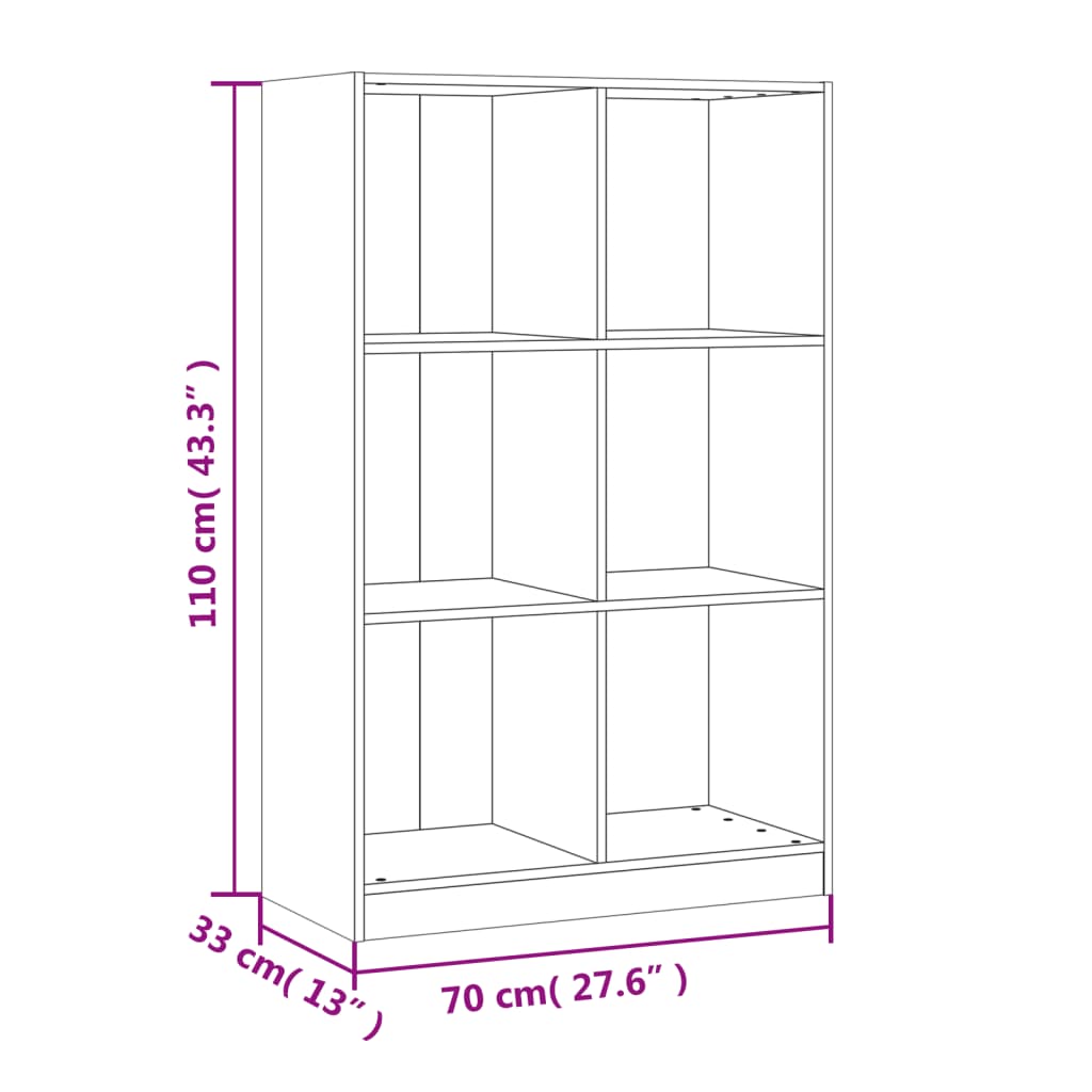 Regal za knjige bijeli 70 x 33 x 110 cm od masivne borovine