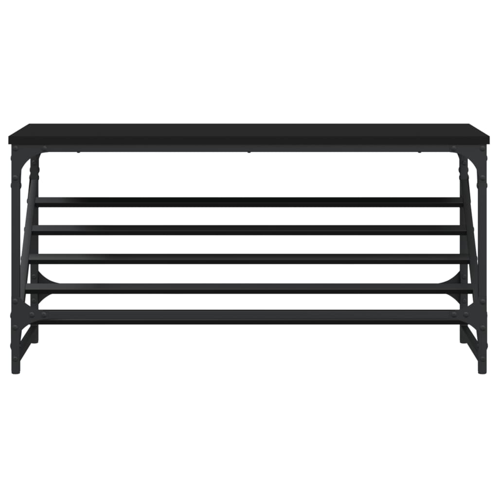 Stalak za cipele crni 90 x 30 x 45 cm od konstruiranog drva