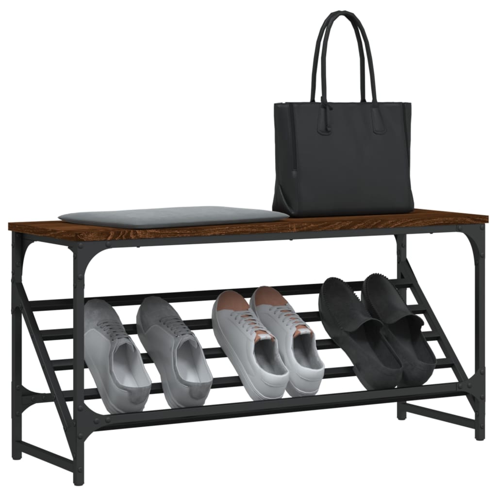 Stalak za cipele boja hrasta 90 x 30 x 45 cm konstruirano drvo