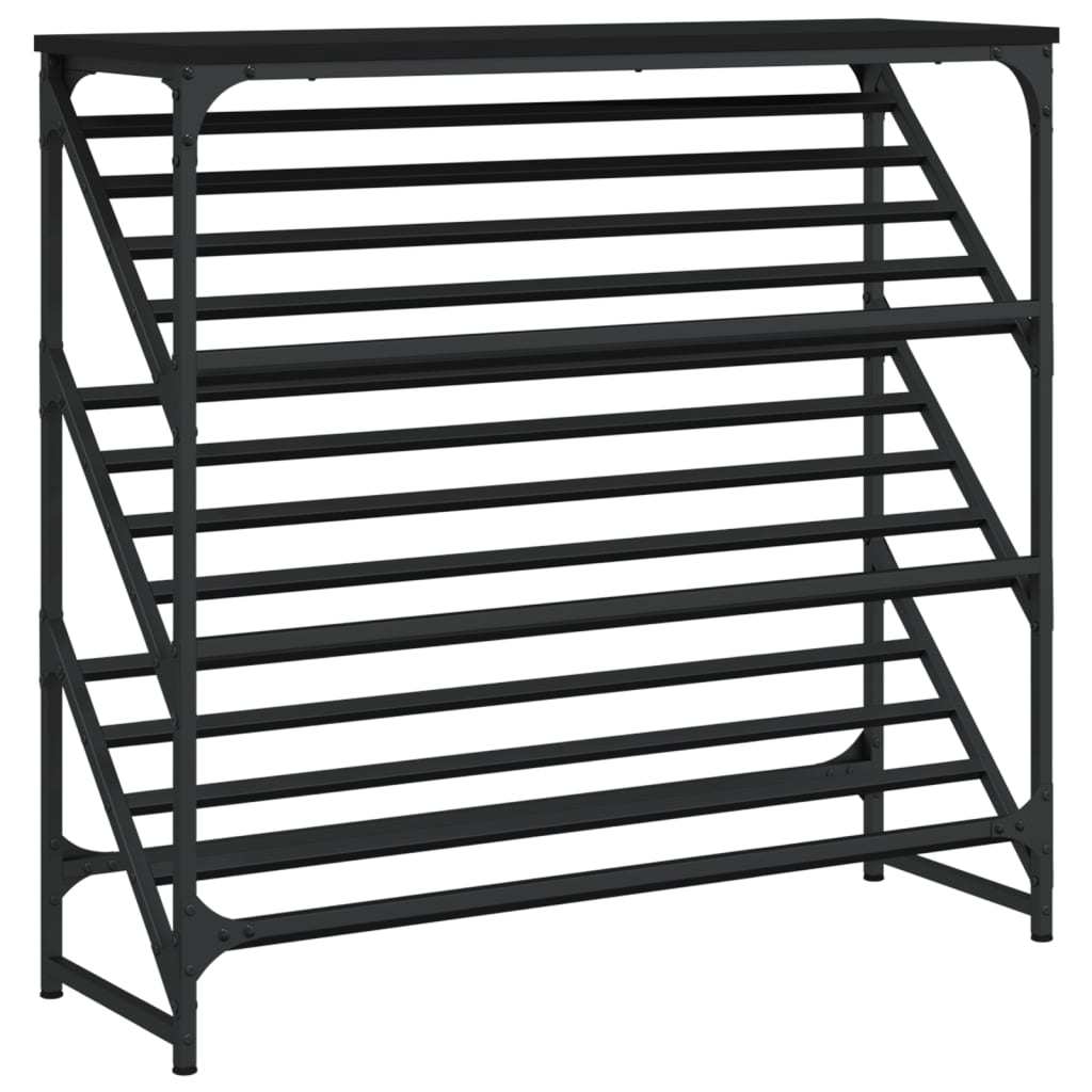 Stalak za cipele crni 90x30x85 cm od konstruiranog drva