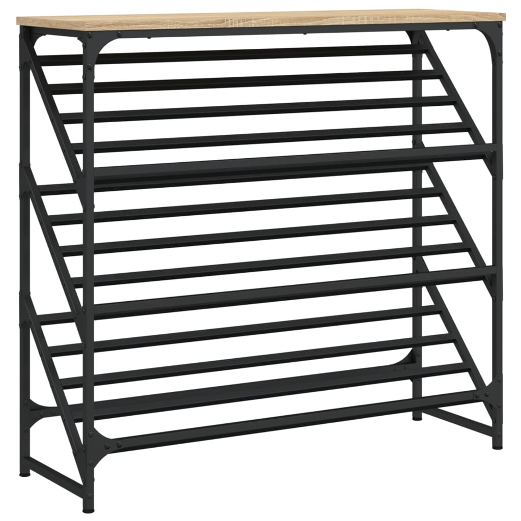 Stalak za cipele boja hrasta 90x30x85 cm konstruirano drvo