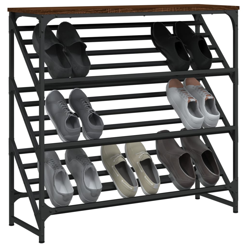 Stalak za cipele boja hrasta 90x30x85 cm konstruirano drvo