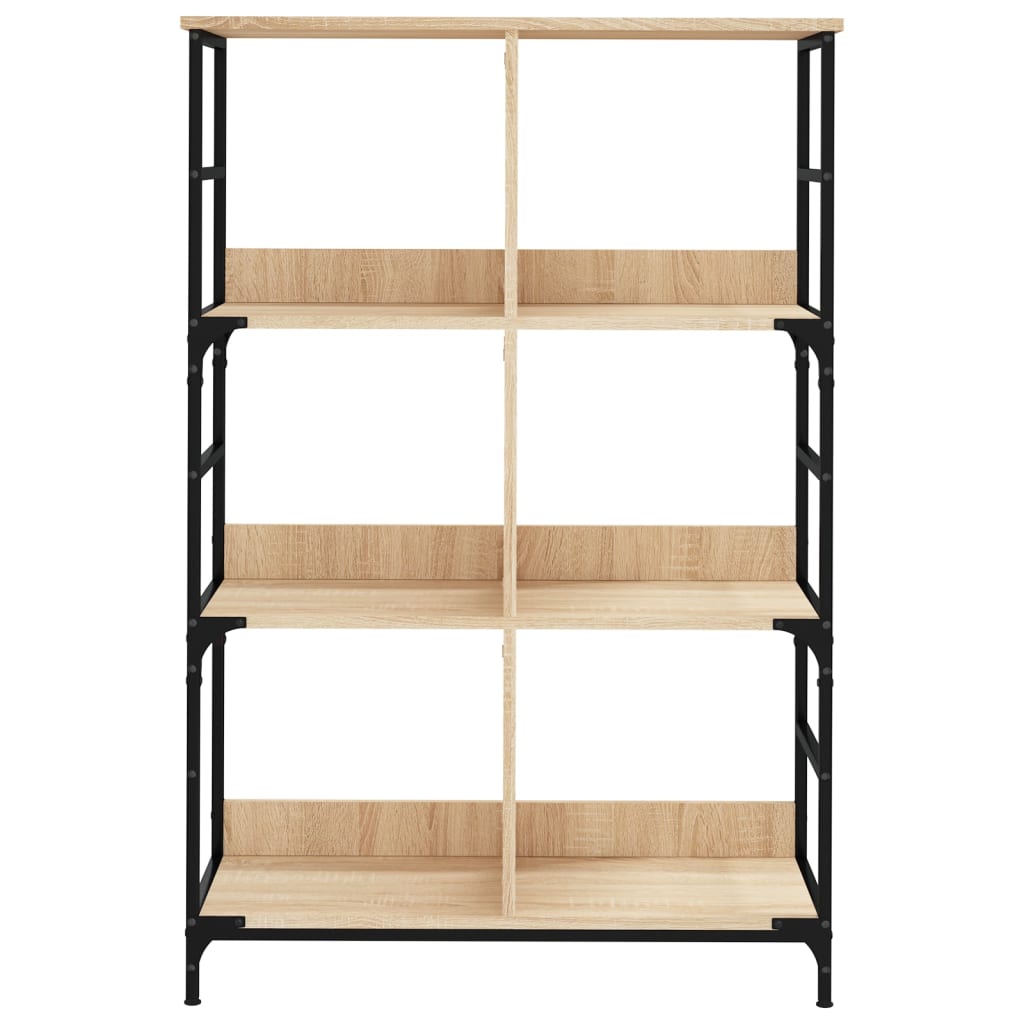 Polica za knjige boja hrasta 78,5x33x117,5 cm konstruirano drvo