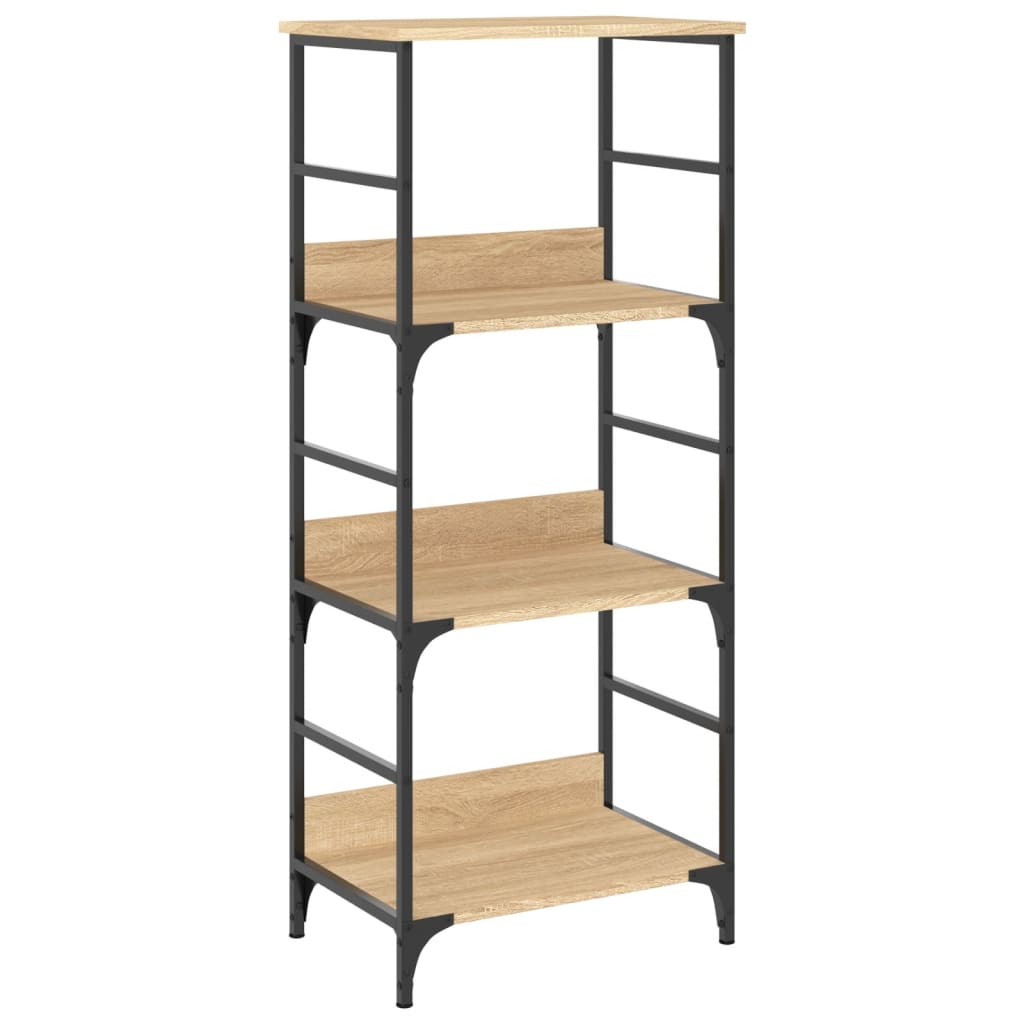 Polica za knjige boja hrasta 50x33x117,5 cm konstruirano drvo
