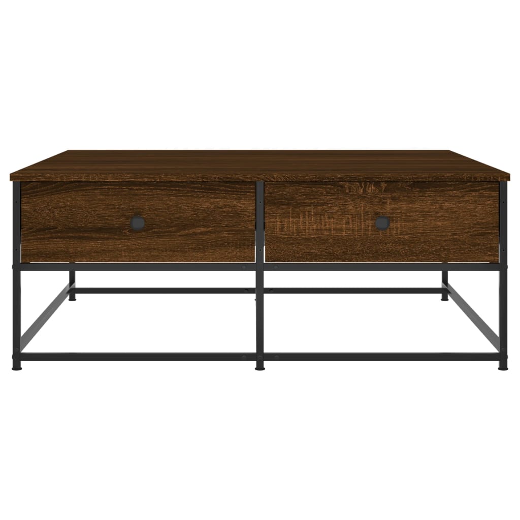 Stolić za kavu smeđa boja hrasta 100x99x40 cm konstruirano drvo
