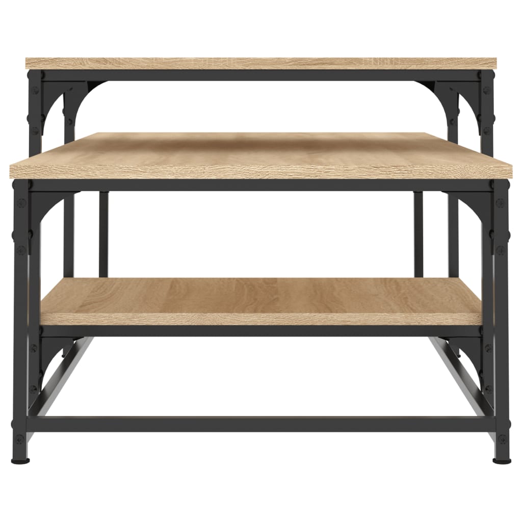 Stolić za kavu boja hrasta 102x60x45 cm konstruirano drvo