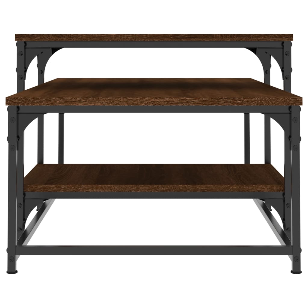 Stolić za kavu smeđa boja hrasta 102x60x45 cm konstruirano drvo