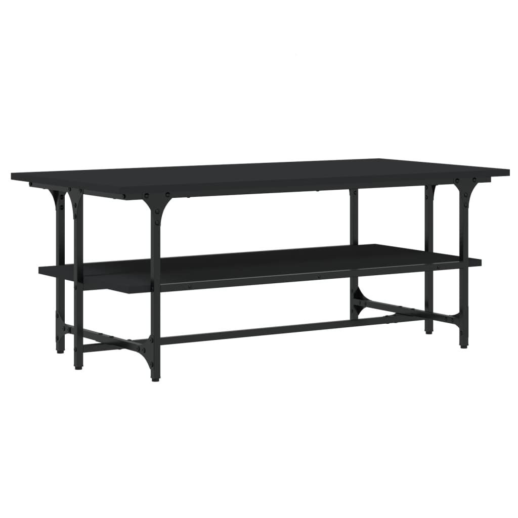Stolić za kavu crni 100 x 50 x 40 cm konstruirano drvo