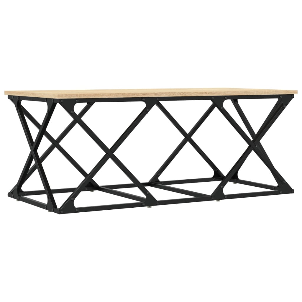 Stolić za kavu boja hrasta 100 x 49 x 40 cm konstruirano drvo