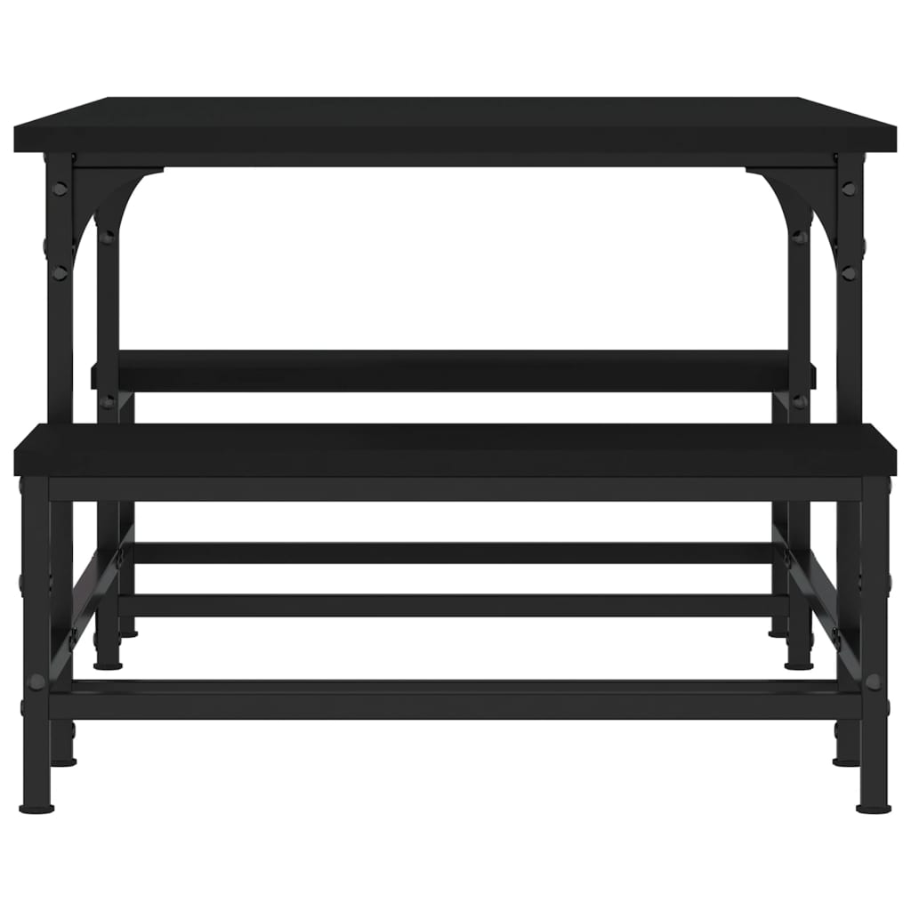 Stolić za kavu crni 100x50,5x40 cm od konstruiranog drva