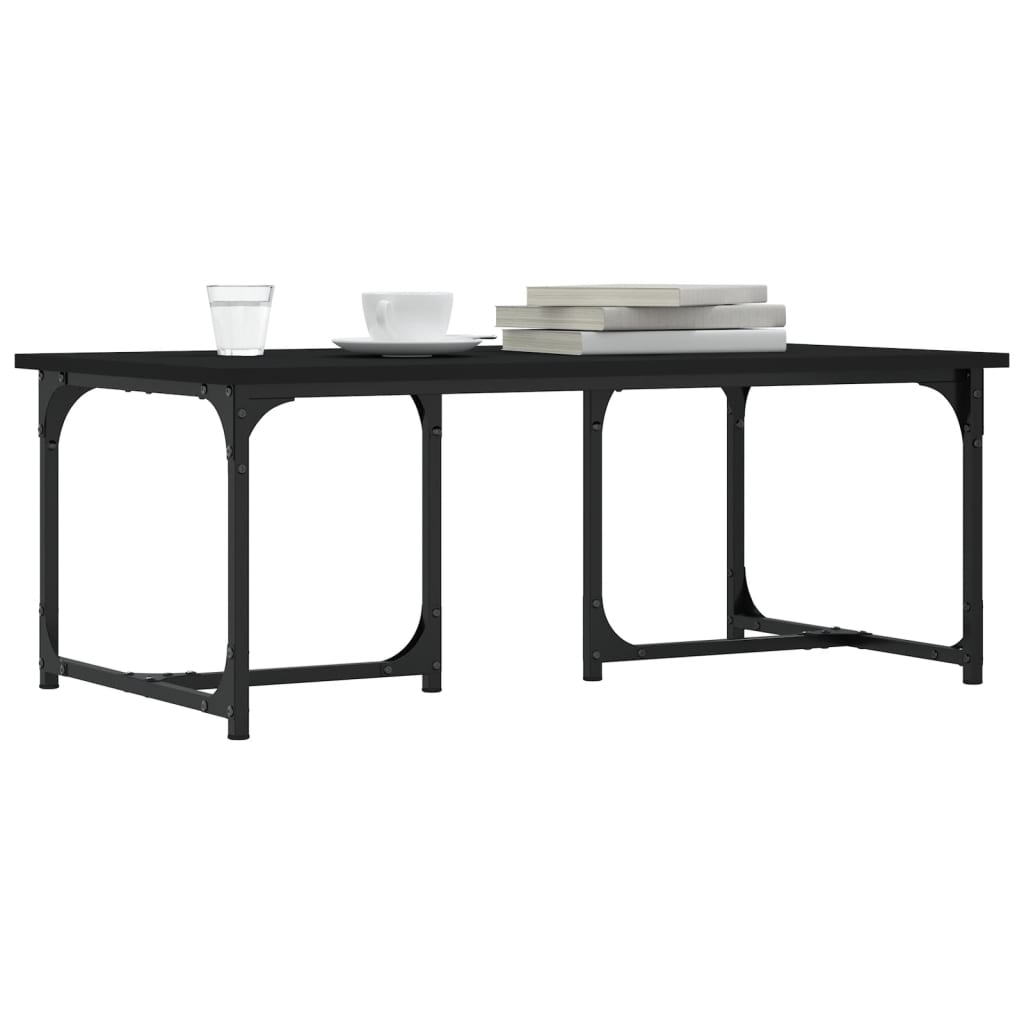 Stolić za kavu crni 90x50x35 cm od konstruiranog drva