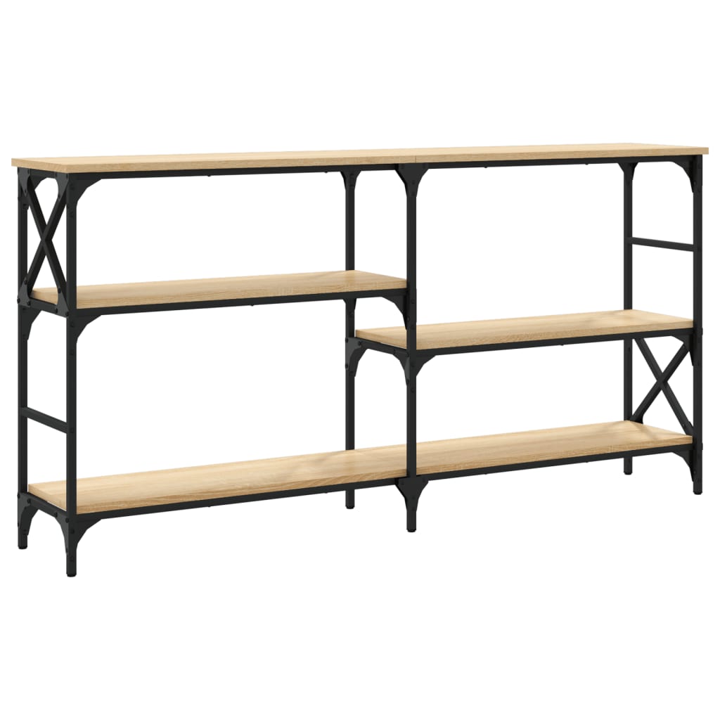 Konzolni stol boja hrasta 150 x 29 x 76,5 cm konstruirano drvo