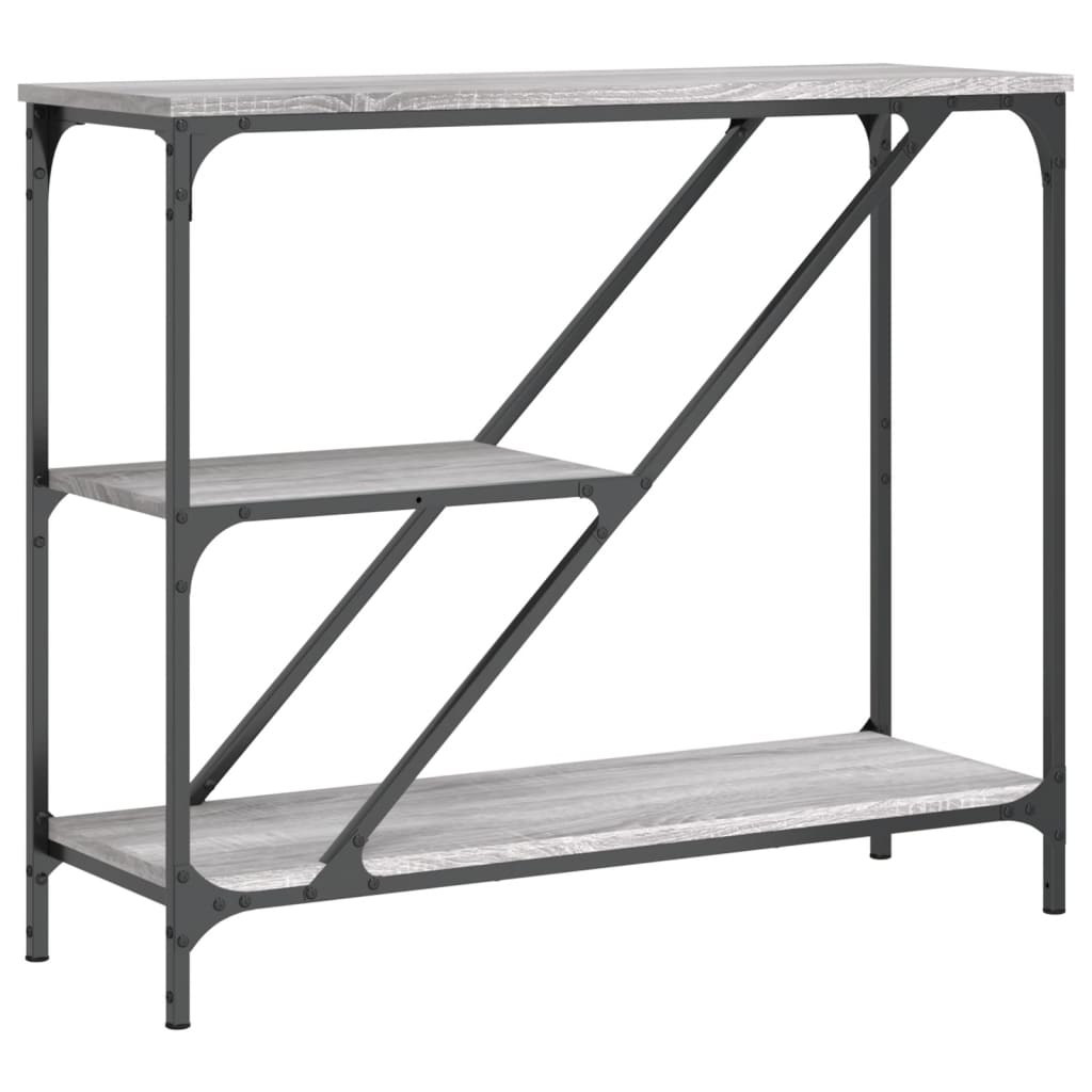 Konzolni stol siva boja hrasta 88,5x30x75 cm konstruirano drvo