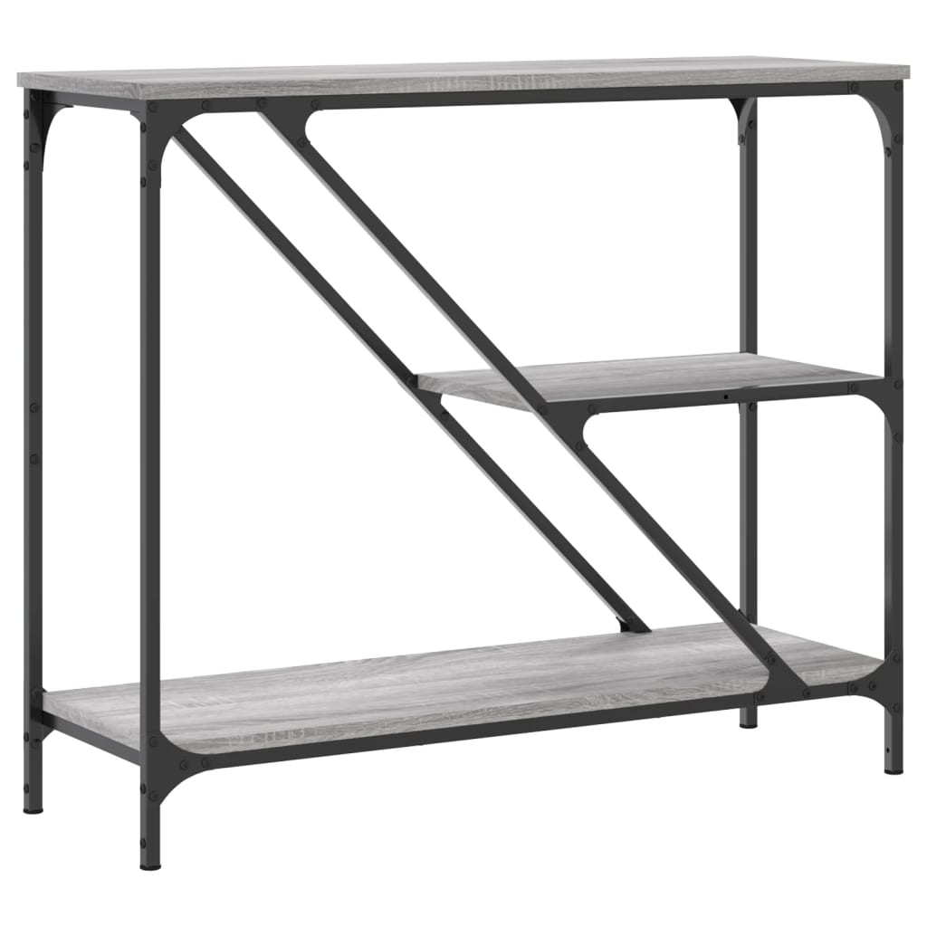 Konzolni stol siva boja hrasta 88,5x30x75 cm konstruirano drvo