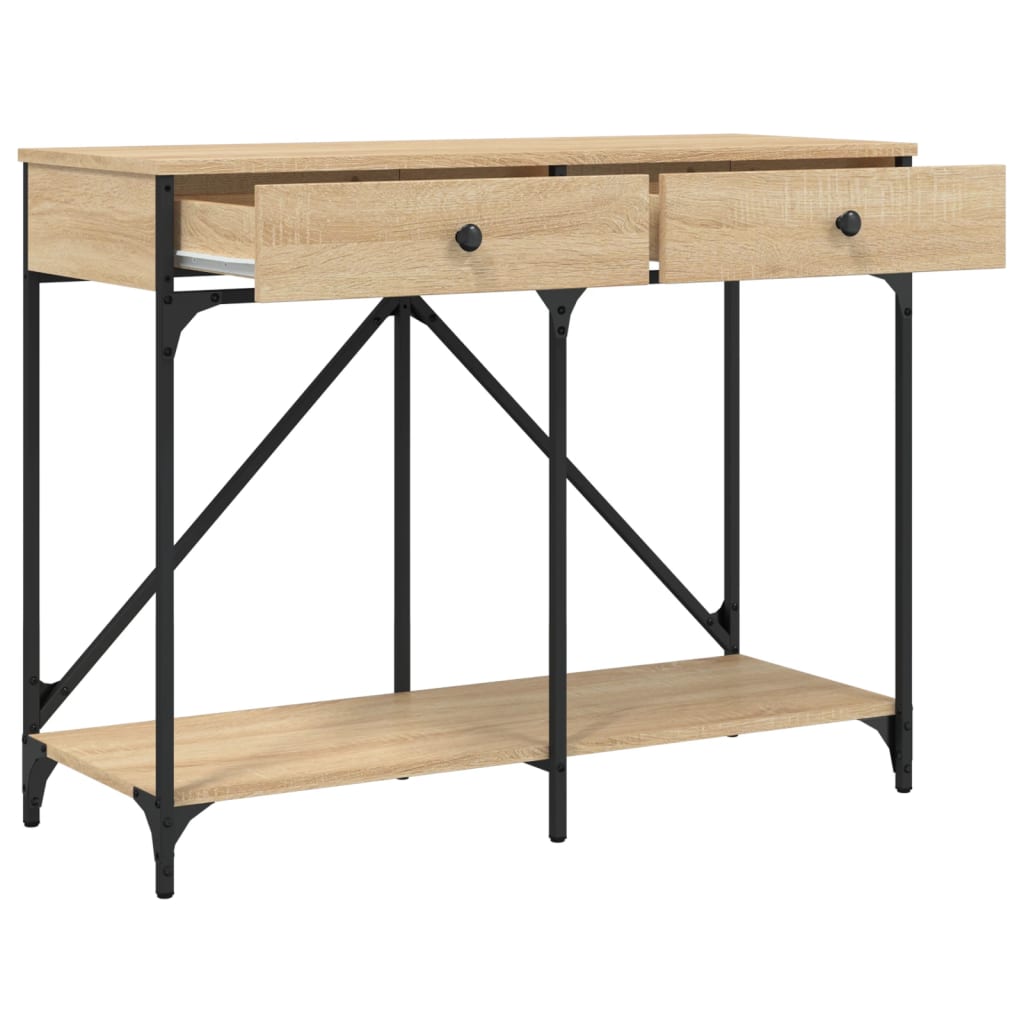 Konzolni stol boja hrasta 100 x 39 x 78,5 cm konstruirano drvo